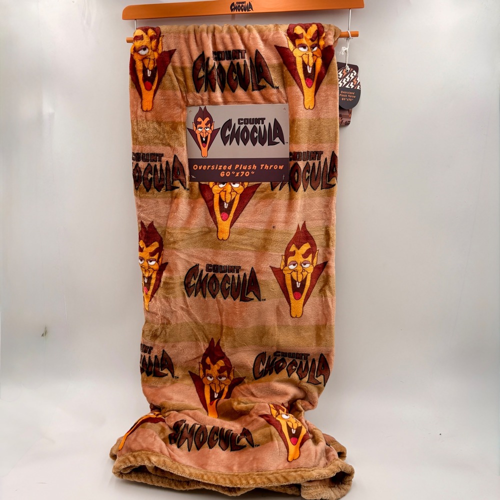 Count Chocula Oversized Plush Throw Blanket 60x70 Retro Cereal Halloween